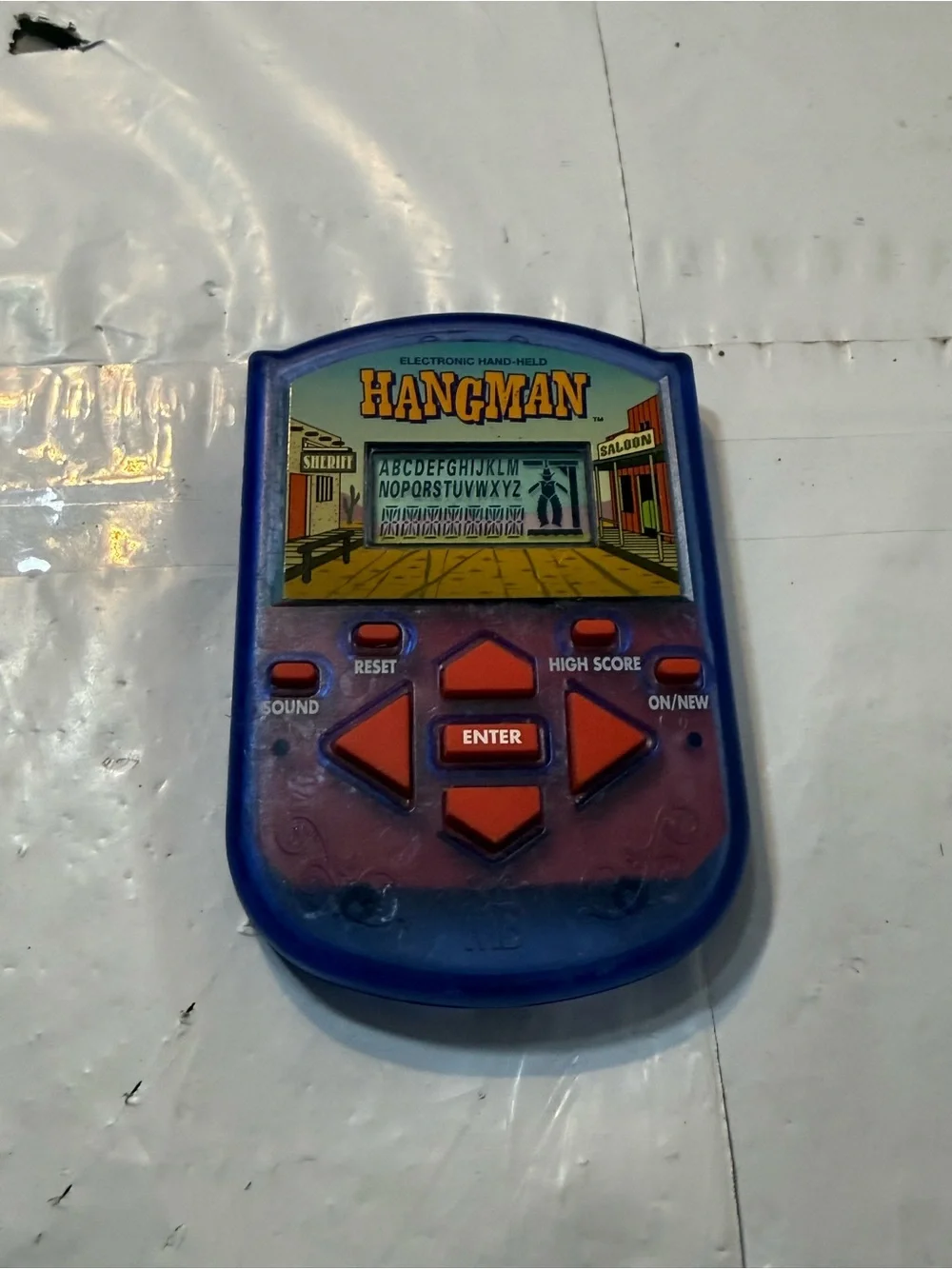 vintage 1995 Milton Bradley Electronic Handheld Hangman game